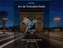 Tablet Screenshot of hotelarcdetriompheetoile.com